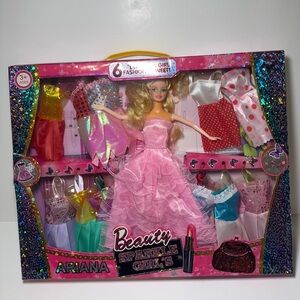 Beauty Sparkle Girls Ariana Fashion Doll Set Open Box